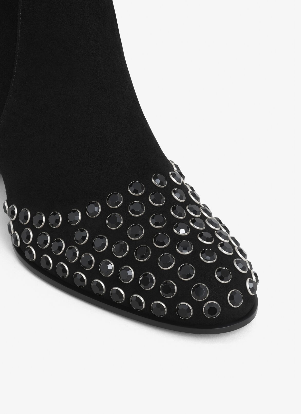 LOW BOOTS IN STRASS SUEDE GOATSKIN ALAÏA BLACK LOW BOOTS IN STRASS SUEDE GOATSKIN